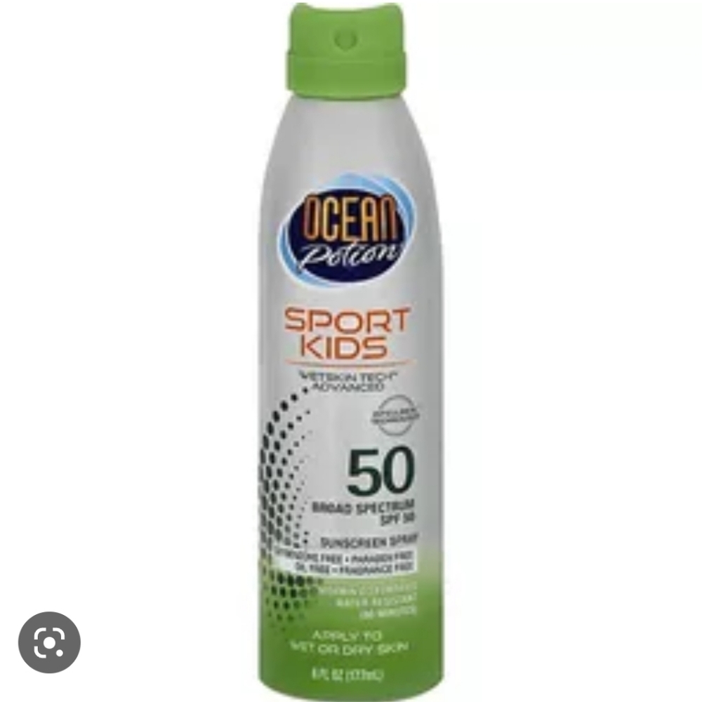 NEW • Discontinued • Ocean Potion Sport Kids SPF 50 Sunscreen Spray Can